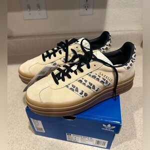 BRAND NEW Adidas Gazelle Bold Leopard Print